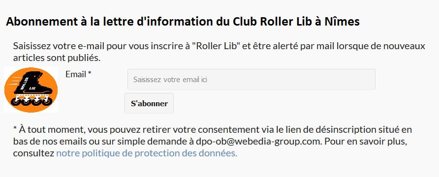 Roller Lib, Nîmes, lettre d'information, club de sport, Gard, newsletter,