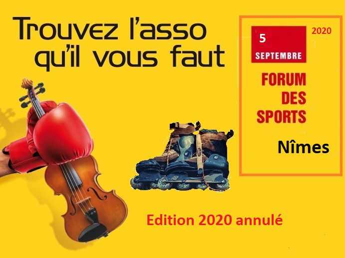 Forum des sports et forum des associations Nîmes 2020, annulation