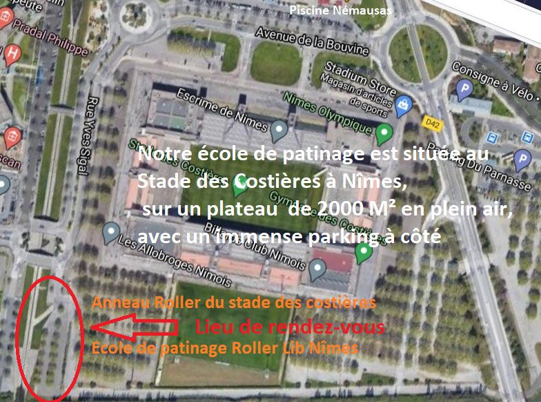 Roller Lib, Club, piste de roller, stade des Costières, Nîmes, cours, essai, gratuit