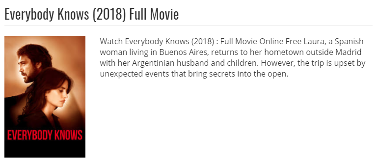 Descargar En Linea Todos Lo Saben Película Completa Espanol Latino 2018 Película Gratis