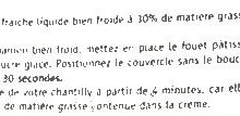 chantilly avec le fouet double rotation