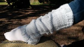 Modele de tricot gratuit : guêtres effet filé