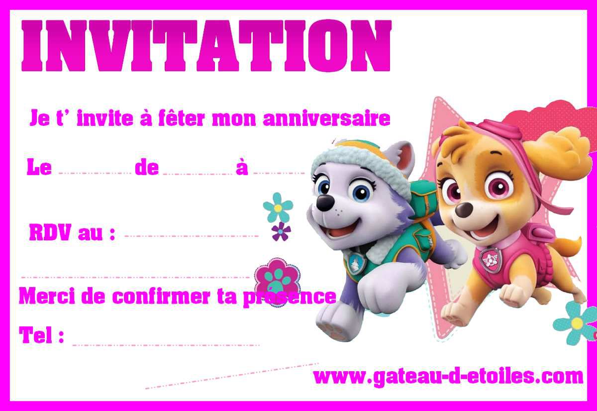 Invitation Anniversaire Enfant Patrouille Party