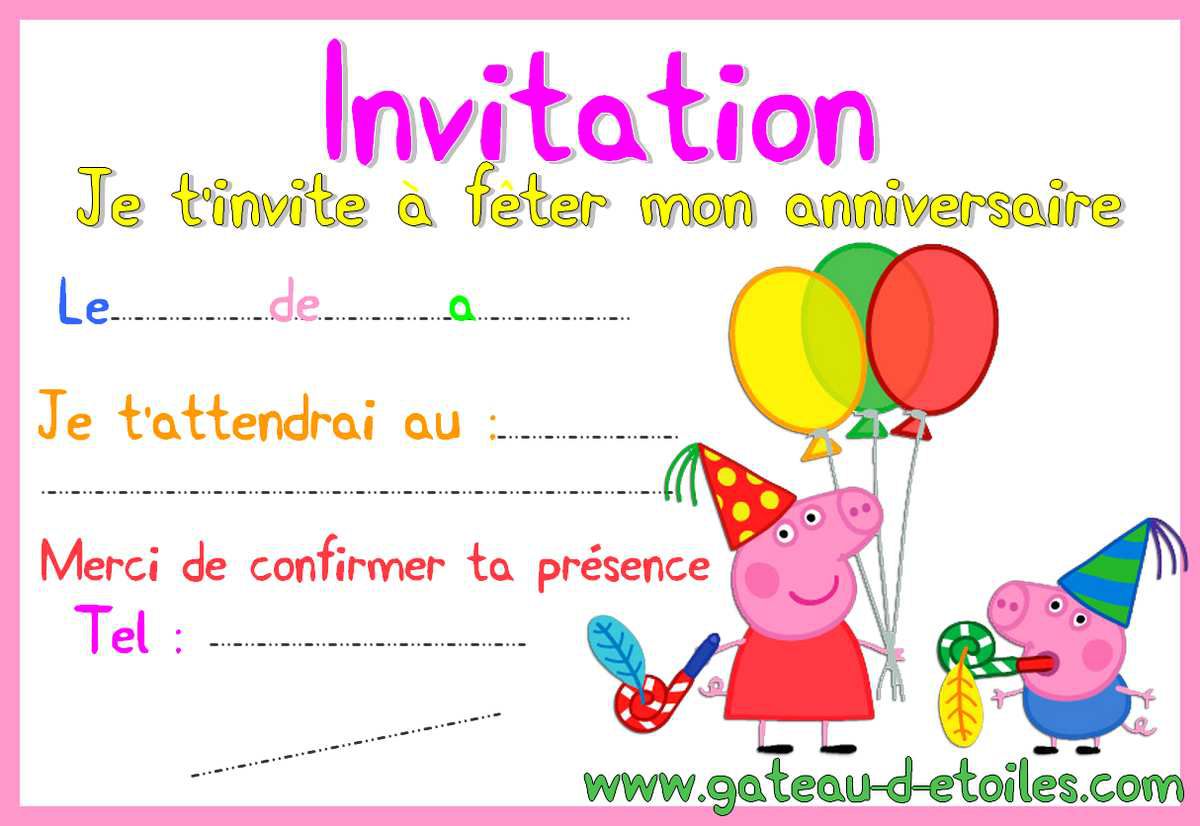 Invitation Gratuite Peppa Pig Leblogdegateaudetoiles Over Blog Com