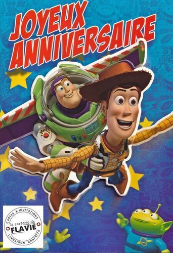 Carte d'anniversaire Disney avec Toy Story