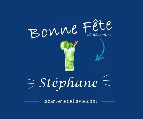 En ce 26 décembre, nous souhaitons une bonne fête aux Stéphane