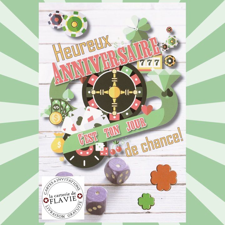 Idée cartes pour un prochain anniversaire, sur le thème des jeux et de la chance 😋