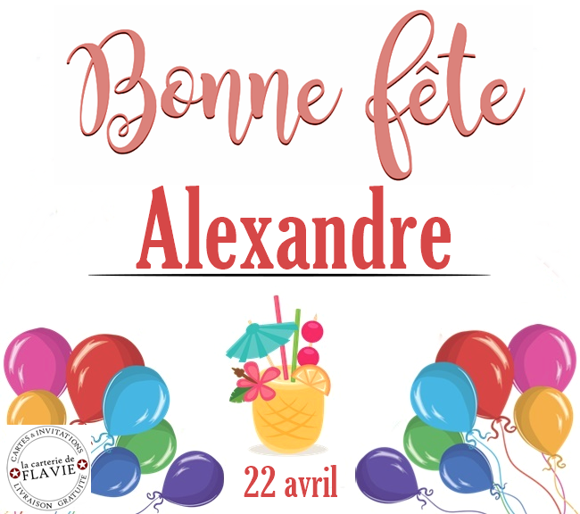 En ce 22 avril, nous souhaitons une bonne fête à Alexandra et Alexandre :)