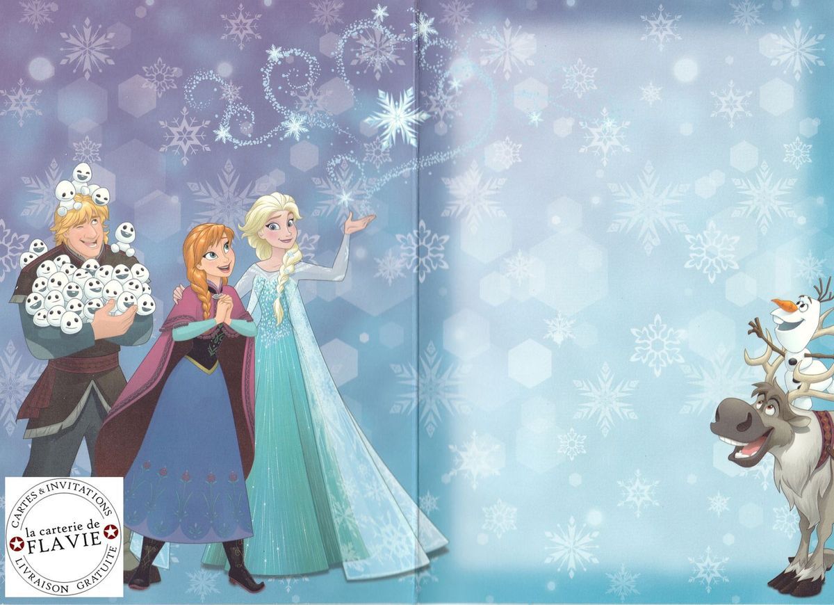 Offrez ou envoyez une jolie carte Disney avec la Reine des Neiges