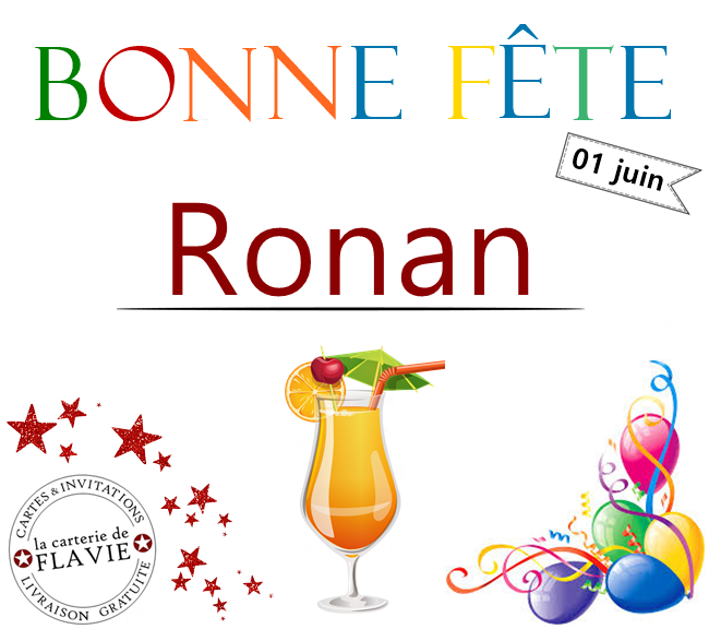 En ce 1er juin, nous souhaitons une bonne fête à Ronan