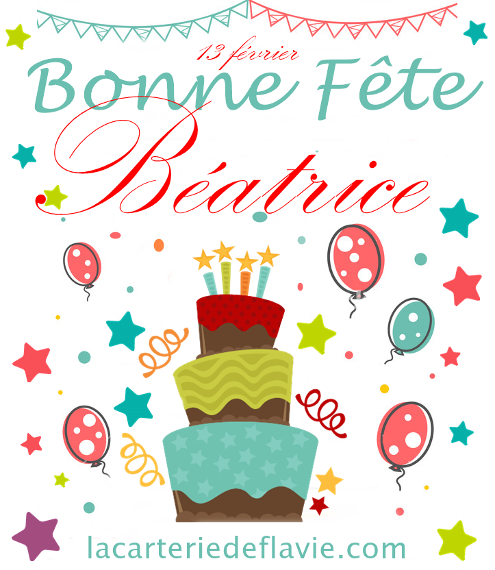 En ce 13 février nous souhaitons une bonne fête à Béatrice :)