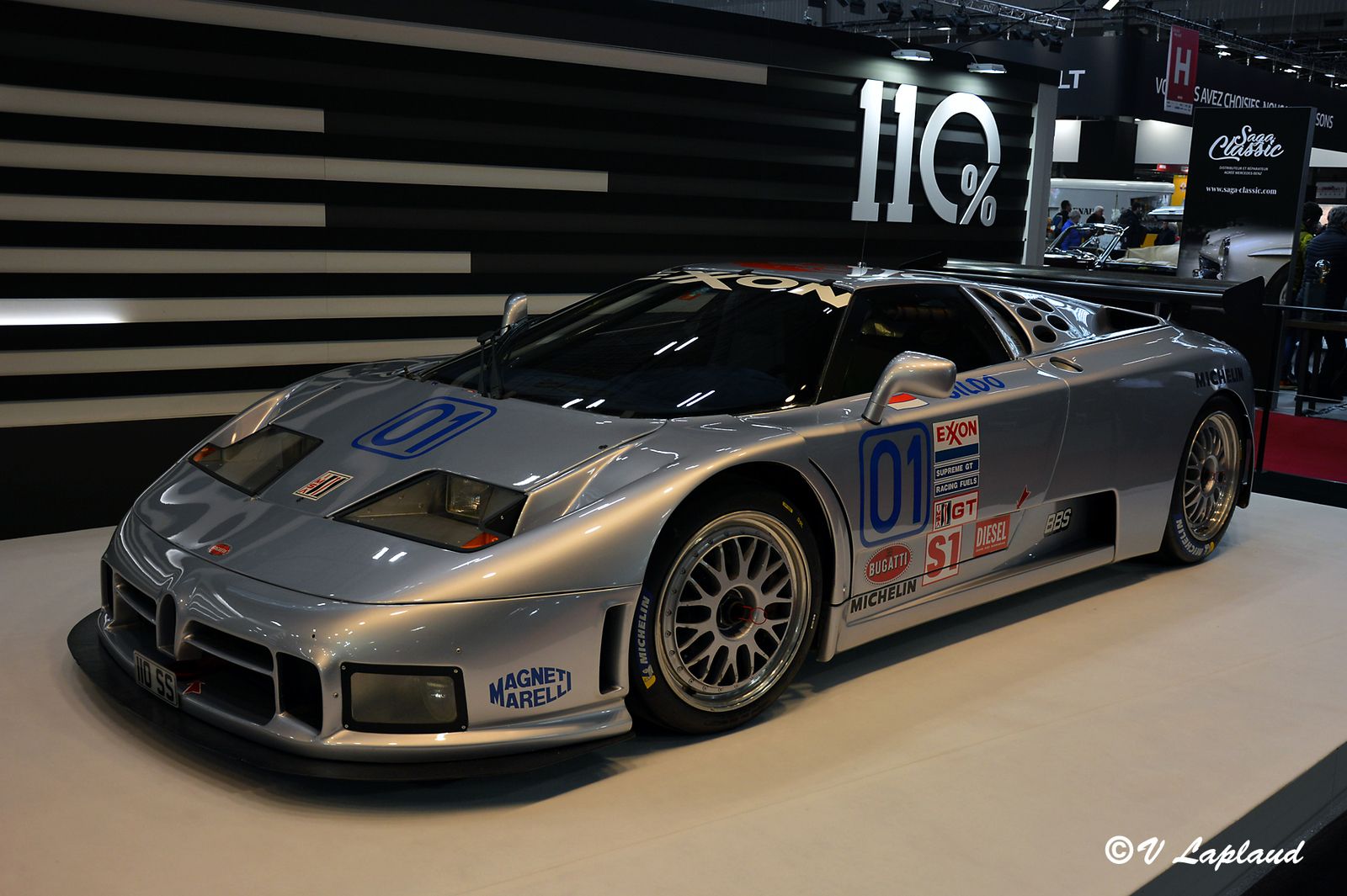 Bugatti EB110 SC #ZA9AB01E0PCD39044 Essais Préqualificatifs du Mans 1996 Retromobile 2020.