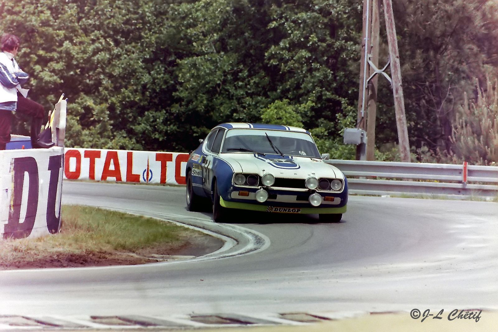 Ford Capri 2600 RS Gerry Birrell et Claude Bourgoignie 24 Heures du Mans 1972 Mulsanne.