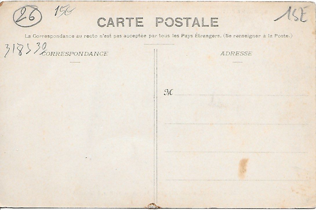 Carte postale non olblitérée, non écrite et non voyagée.(Probable 1919)
