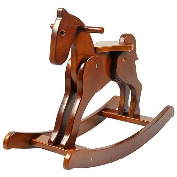 Labebe Cheval A Bascule Enfant 12 36 Mois Bascule Bois Jouet A Bascule Bebe Jeux Bascule Pour Petits Enfants Bebe Garcons Et Filles Cadeau D Anniversaire Creatif Cheval Marron Fonce Jouet Et Grandir