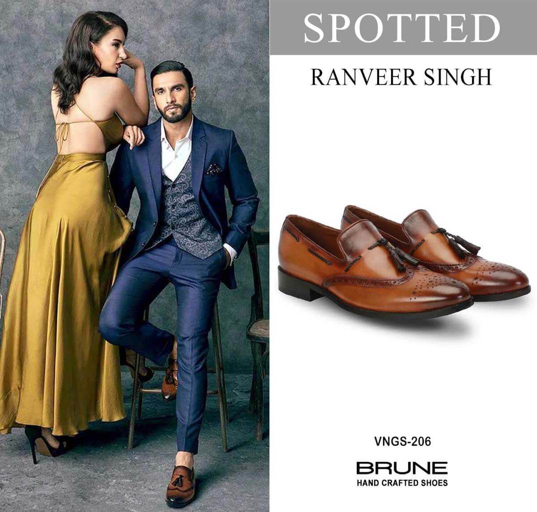Ranveer Singh Spotted in Brune Tassel Shoes By Voganow