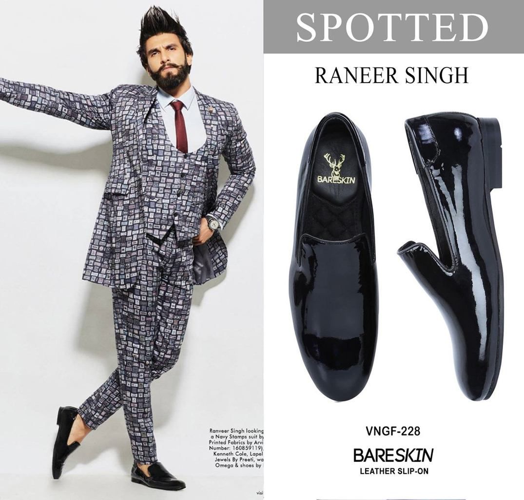 Bareskin Leather Slip-on Worn By Ranveer Singh