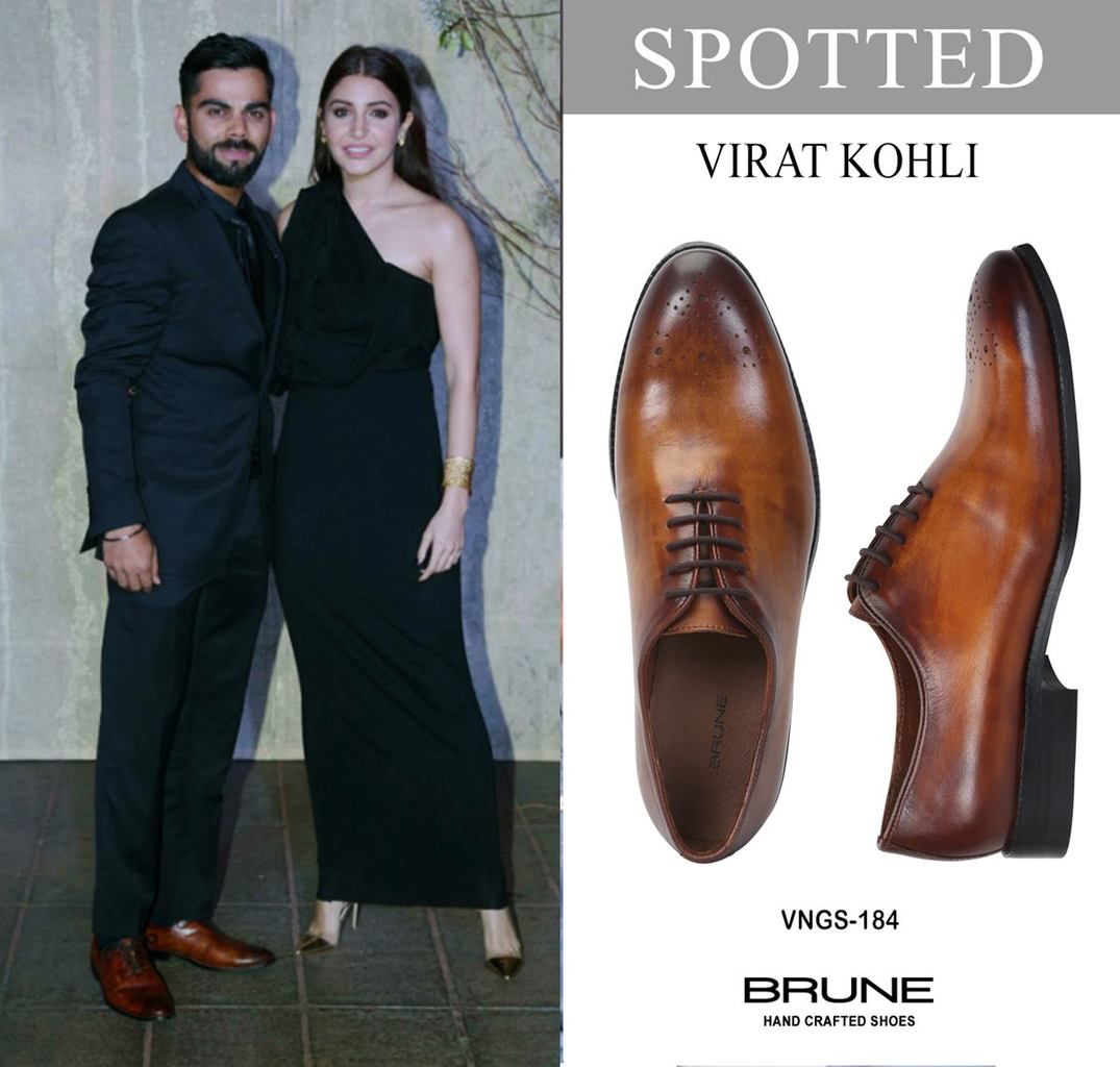 Virat Kohli in Brune Oxford Shoes By Voganow