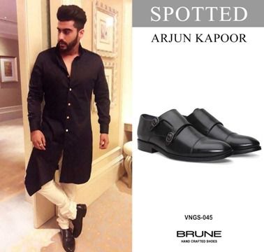Arjun Kapoor Spotted in Voganow Brune leather double monk strap shoes