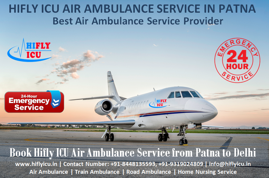 Air Ambulance from Patna to Delhi