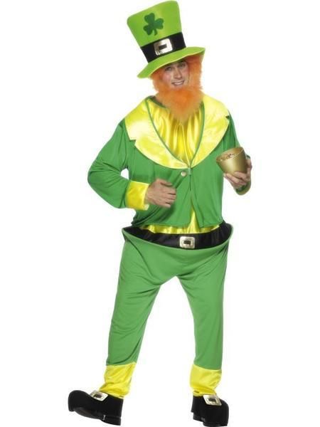 Tie Set Mens Adult Irish Leprechaun Shamrock Costume Adult ST PATRICKS Jacket