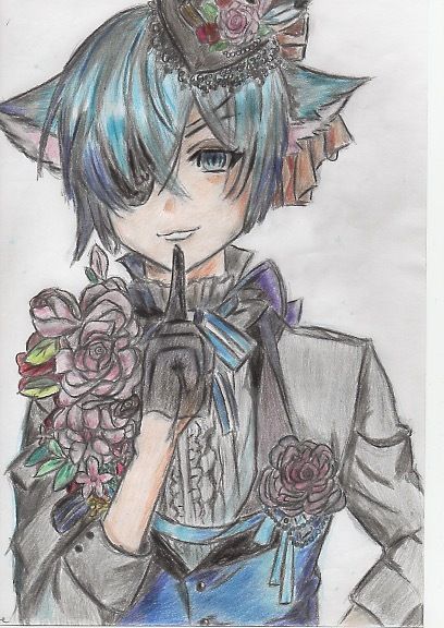 Black Butler Sebastian En Noir Et Blanc Dessins Manga