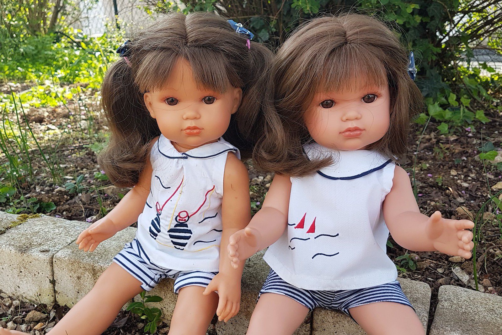 #marinières pour les #poupées Cerise et Capucine