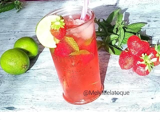 Cocktail mojito à la fraise
