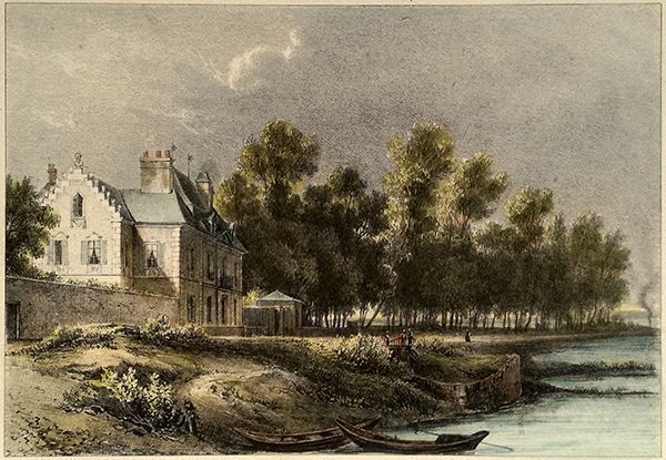 Château de La Borde - Lithographie de Regelmann (1828)
