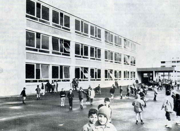 L'école de la Ferme du Temple en 1964