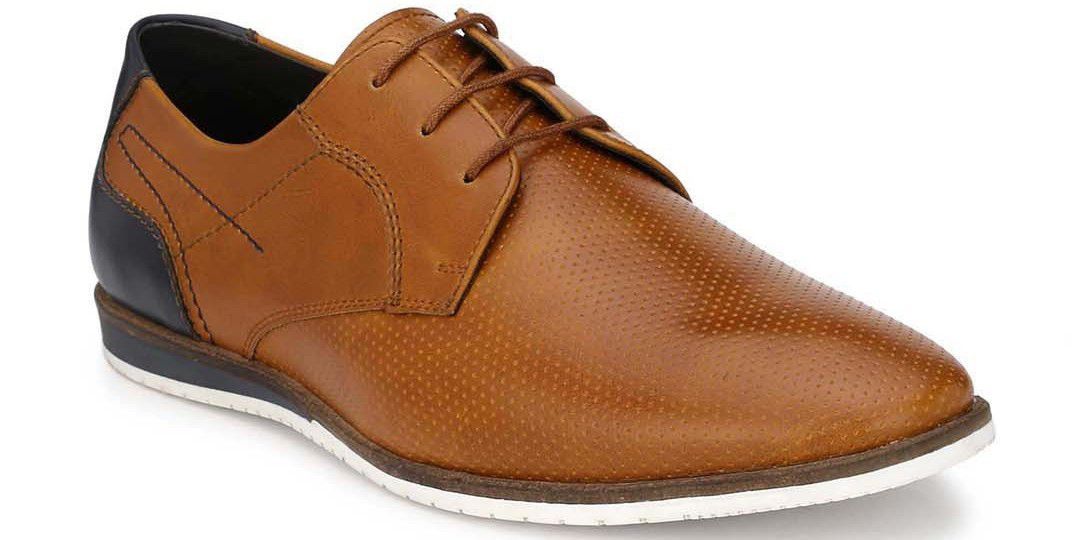 Tan Casual Leather Shoes