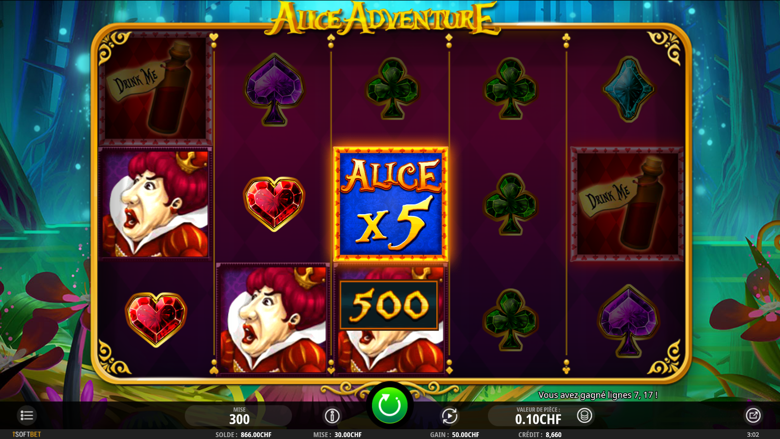 machine a sous en ligne Alice Adventure sur Casino 777 Suisse