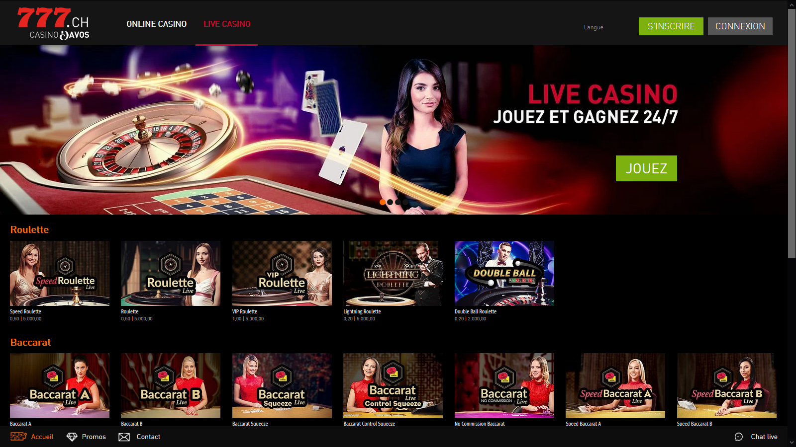 casino 777 suisse jeux casino live
