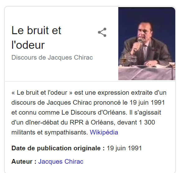 Jacques Chirac le bruit et les odeurs Le meilleur de Serge ULESKI société, politique, art