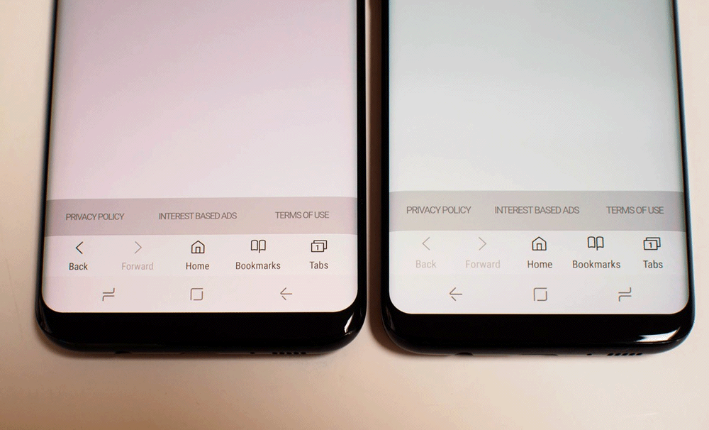 Problèmes de décoloration et scintillement sur l'écran du Galaxy S8 -  Smartphone Labo