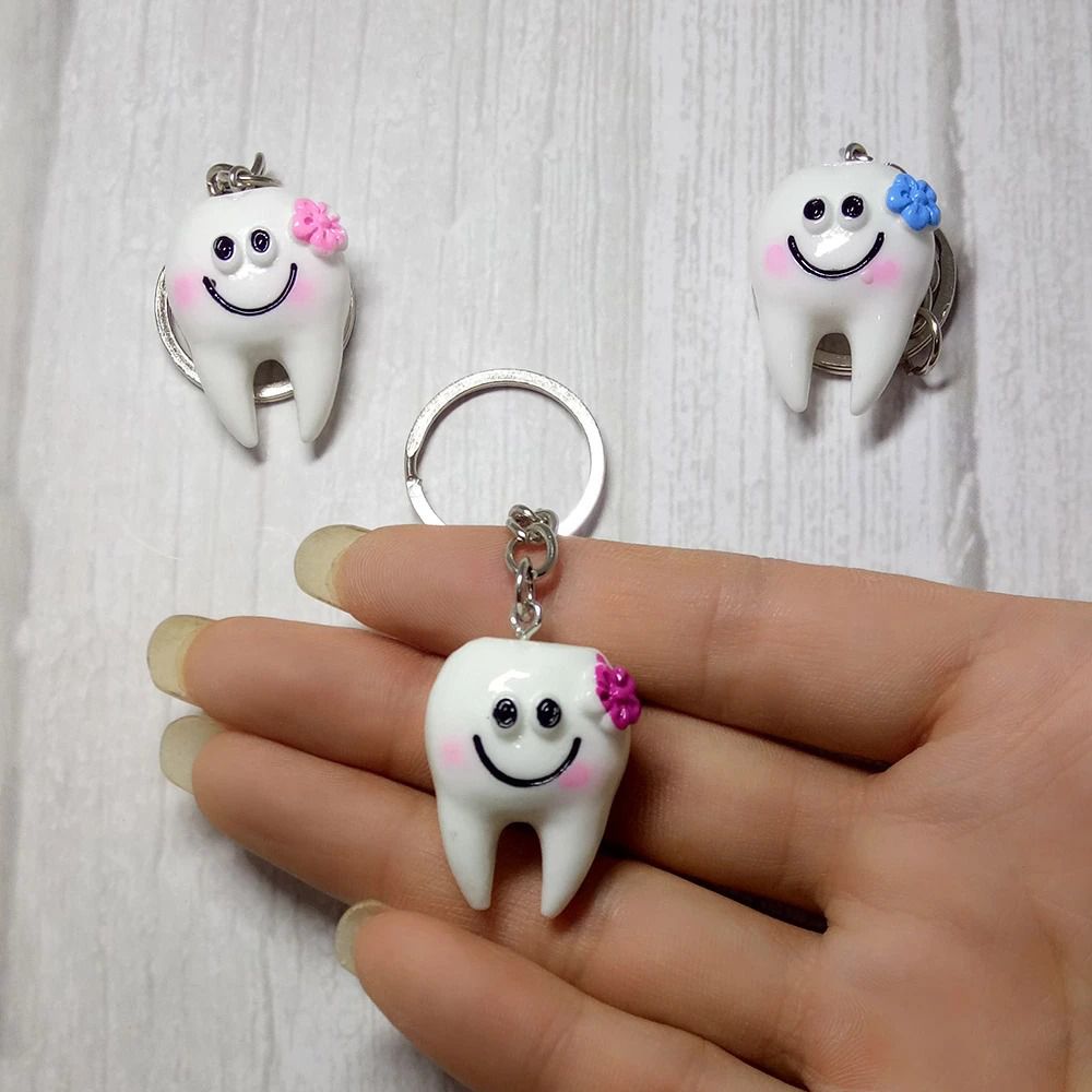 Happy Tooth Keychain