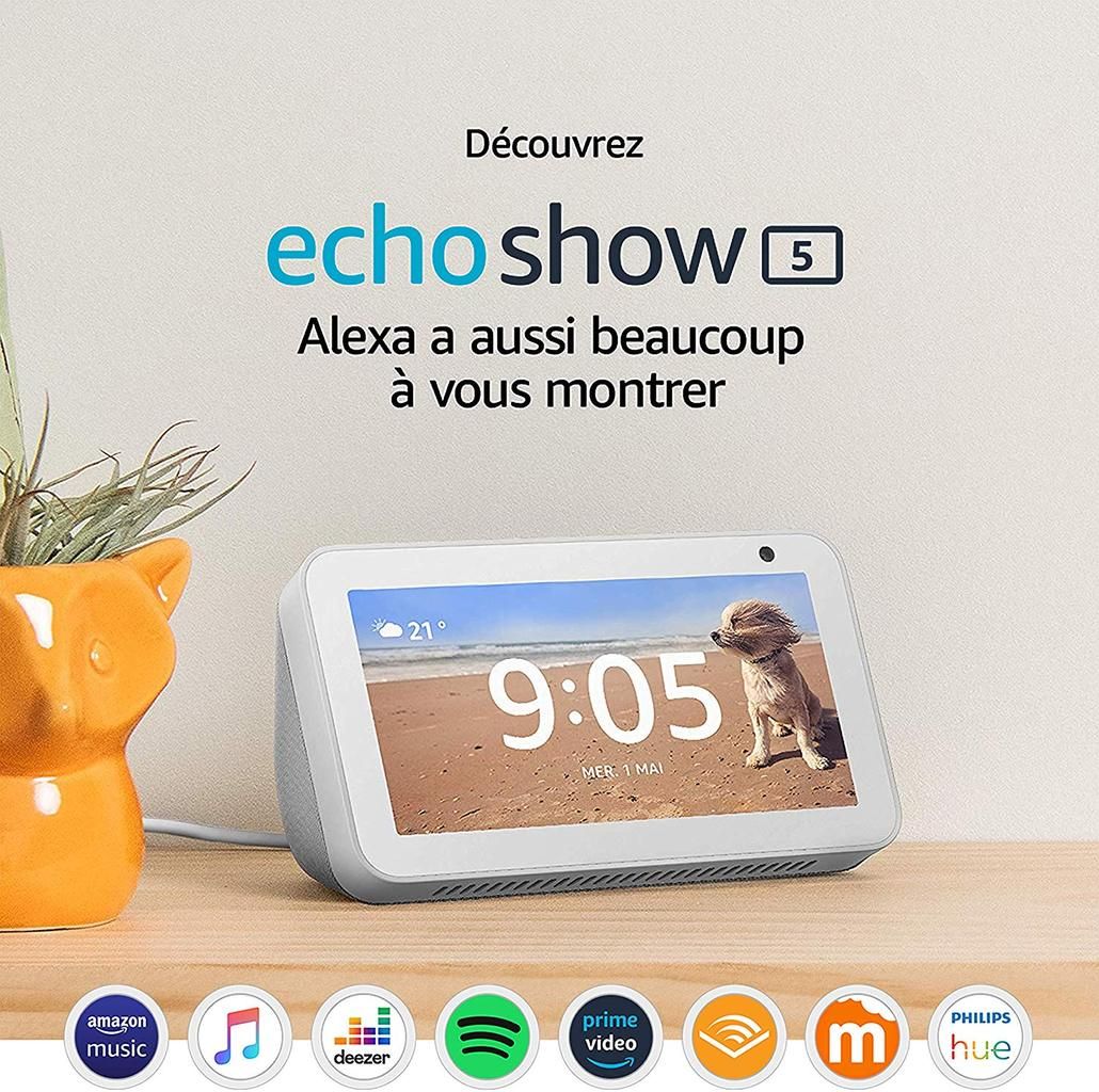 Découvrez Echo Show 5, Écran connecté compact avec Alexa, Blanc HIFI ETHAN Découvrez Echo Show 5, Écran connecté compact avec Alexa, Blanc HIFI ETHAN
