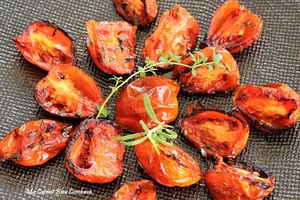 Tomates Mi-Confites à l'Huile d'Olive, Thym et Romarin