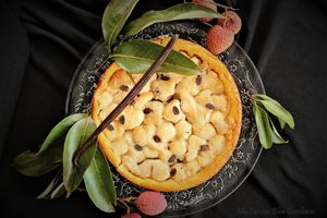 Tatin de letchis et Vanille Bleue