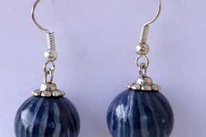 Boucles d'oreilles à rayures