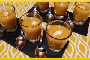 Velouté de potiron au fromage ail et fines herbes