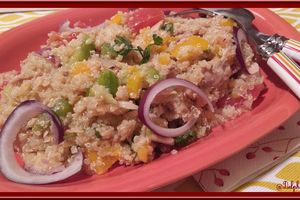Salade de Quinoa aux légumes et thon au Thermomix.