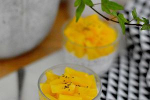Fromage Blanc éxotique aux graines de Chia pour le petit déjeuner