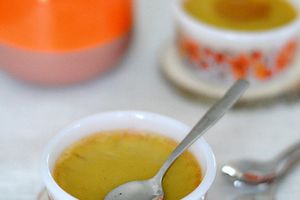 Crème aux oeufs et au lait végétal