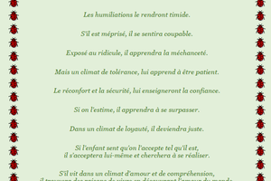 L'enfant apprend ce qu'il vit
