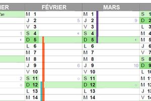 Calendrier 2017 prêt à imprimer