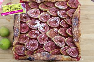 Tarte rustique aux figues et framboises