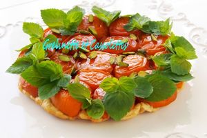 Tatin aux Abricots, à la Menthe et aux Pistaches