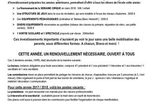 REUNION DU JEUDI 19 NOVEMBRE - 20H30 A L'ECOLE