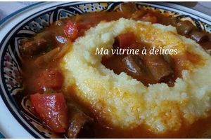 Assida tunisienne à la semoule de maïs